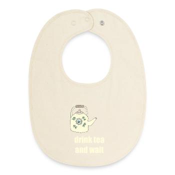 drink tea teekanne - Baby Organic Lätzchen - Natur - Vorne