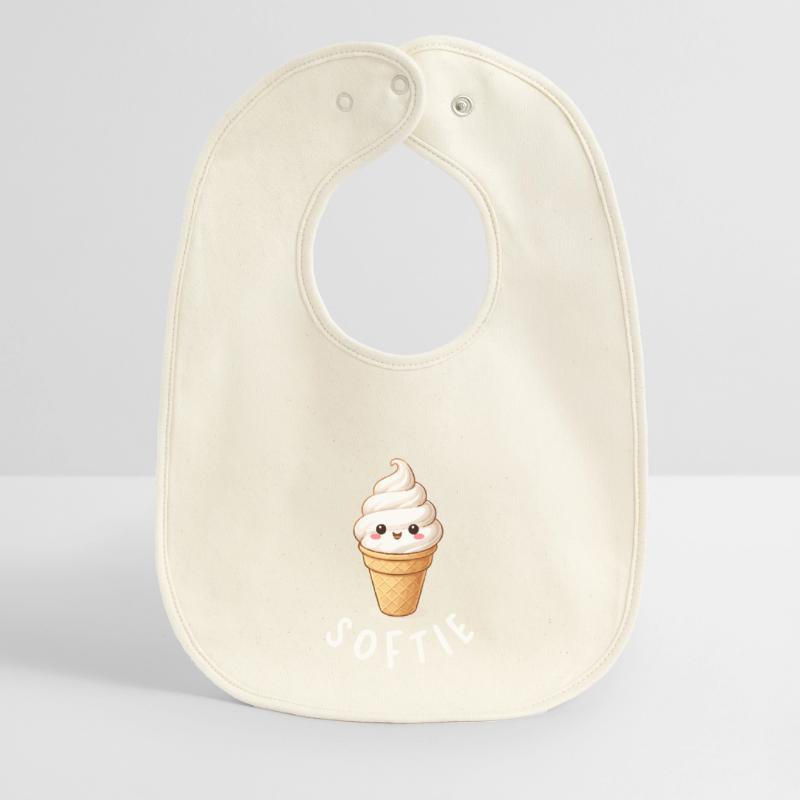 Softie. Softeis Liebe Eiscreme Statement Baby Organic Lätzchen