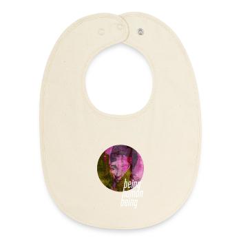 ThinkBick_being_human_being_2026_4 - Baby Organic Bib - soft Ecru - Front