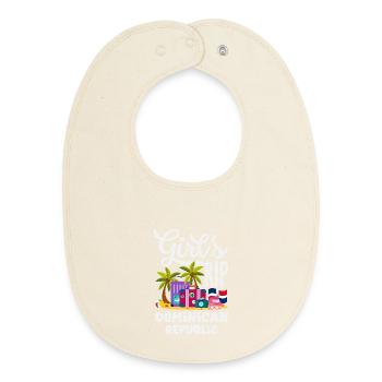 Drapeau de la République dominicaine Dom Rep Pride - Bavoir bébé bio - écru doux - Devant