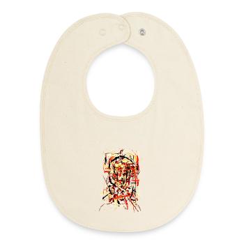 Flammender Teufel - Baby Organic Lätzchen - Natur - Vorne