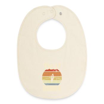 Funny rower - Baby Organic Bib - soft Ecru - Front