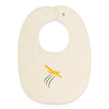 Ländliche Luftfahrt Landwirtschaft Pilotgeschenk - Baby Organic Lätzchen - Natur - Vorne