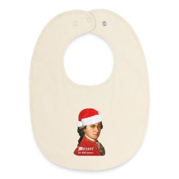 Weihnachten mit Wolfgang Amadeus Mozart - Baby Organic Lätzchen - Natur - Vorne