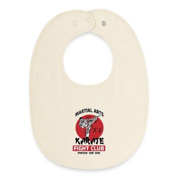 Karaté Arts Martiaux - Bavoir bébé bio - écru doux - Devant