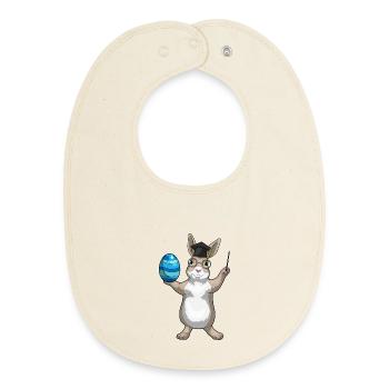 Hase Ostern Lehrer - Baby Organic Lätzchen - Natur - Vorne