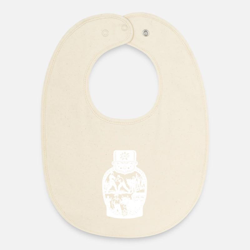 Schwingerkonig_white - Bavoir bébé bio - écru doux