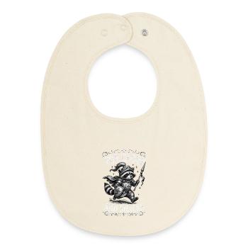 Raccoon Knight: Glory and Snacks - Baby Organic Lätzchen - Natur - Vorne