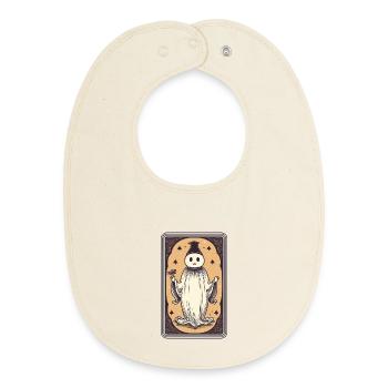 Glücklicher Geist Tarot Karte - Baby Organic Lätzchen - Natur - Vorne