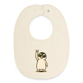 Polar Rocker Chick - Baby Organic Bib - soft Ecru - Front