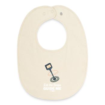 Introverted metal detector hobbyist - Baby Organic Bib - soft Ecru - Front