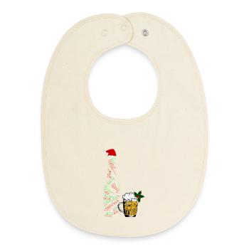 Festliche Bierflasche - Baby Organic Lätzchen - Natur - Vorne