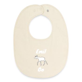 Emil l’élan avec - Bavoir bébé bio - écru doux - Devant