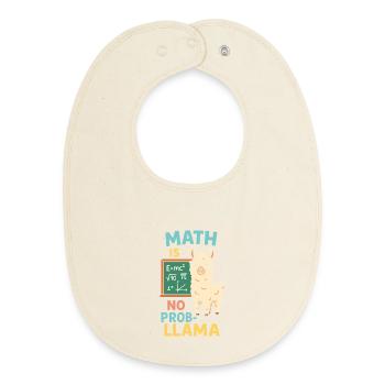 Bass is the bacon of music - Baby Organic Bib - soft Ecru - Front