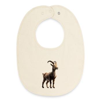 Steinbock Ziege Alpensteinbock Capricorn Ziegen - Baby Organic Lätzchen - Natur - Vorne