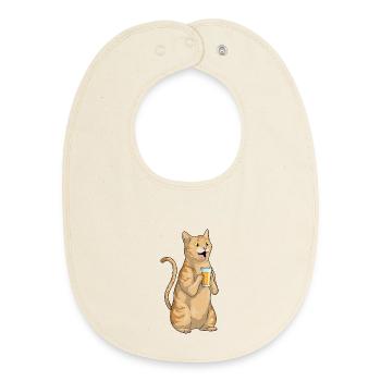 Cat Juice - Baby Organic Bib - soft Ecru - Front
