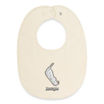 Amrum | Carte | Carte au trésor - Bavoir bébé bio - écru doux - Devant