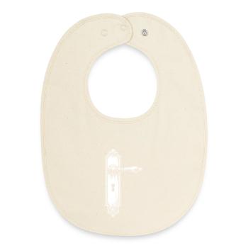 Door fitting - Baby Organic Bib - soft Ecru - Front