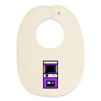 Nostalgischer Arcade Automat Gamer - Baby Organic Lätzchen - Natur - Vorne