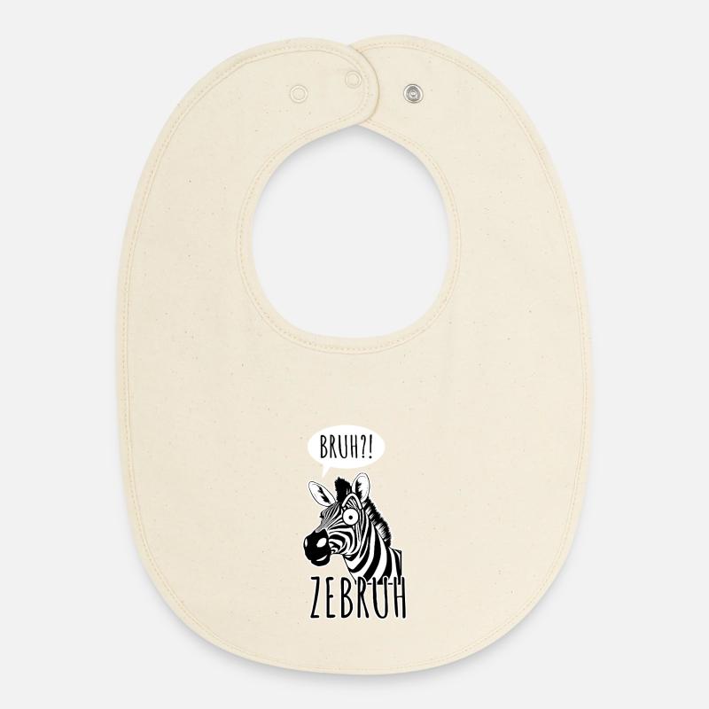 Zebra Bro - Ein ZeBRUH! - Baby Organic Lätzchen - Natur