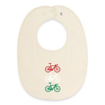 Cycling Hongrie - Bavoir bébé bio - écru doux - Devant