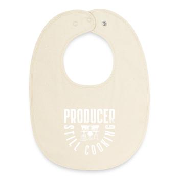 Studio Produzent Silhouette am Mischpult - Baby Organic Lätzchen - Natur - Vorne