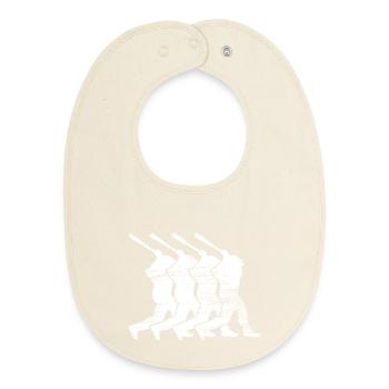 Baseballspieler - Baby Organic Lätzchen - Natur - Vorne