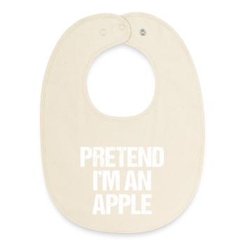 Tu so, als wäre ich ein Apple Funny Lazy Halloween Kostüm - Baby Organic Lätzchen - Natur - Vorne