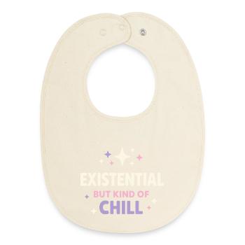 Existential humor, nihilism, humor, - Baby Organic Bib - soft Ecru - Front