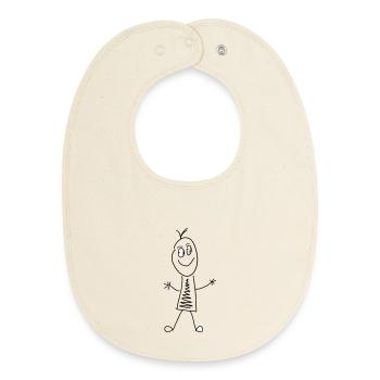 Strich Figur - Baby Organic Lätzchen - Natur - Vorne