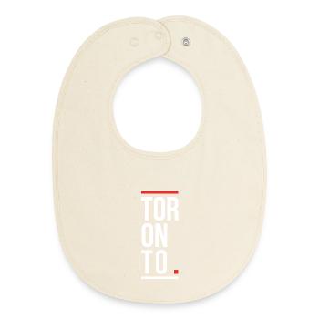 Toronto Canadian City Logo-Design - Baby Organic Lätzchen - Natur - Vorne