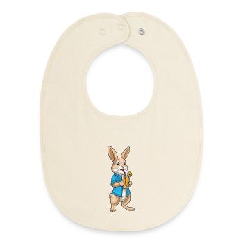 Rabbit Juice - Baby Organic Bib - soft Ecru - Front