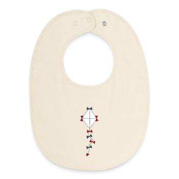 Drachen bunt Herbst - Baby Organic Lätzchen - Natur - Vorne