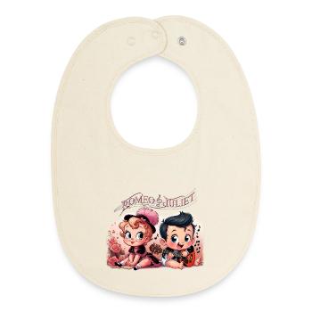 Romeo and Juliet - Baby Organic Bib - soft Ecru - Front