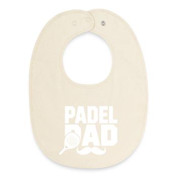Padel Dad - Bavoir bébé bio - écru doux - Devant