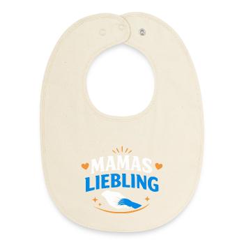 MamasLiebling – Herzhand Connection - Baby Organic Bib - soft Ecru - Front
