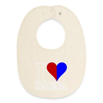 I love Barna - Baby Organic Bib - soft Ecru - Front