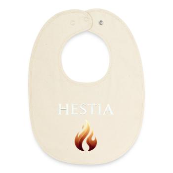 Hestia Flamme Grafik - Baby Organic Lätzchen - Natur - Vorne