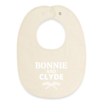 Bonnie and Clyde, Bonnie, Clyde - Baby Organic Bib - soft Ecru - Front