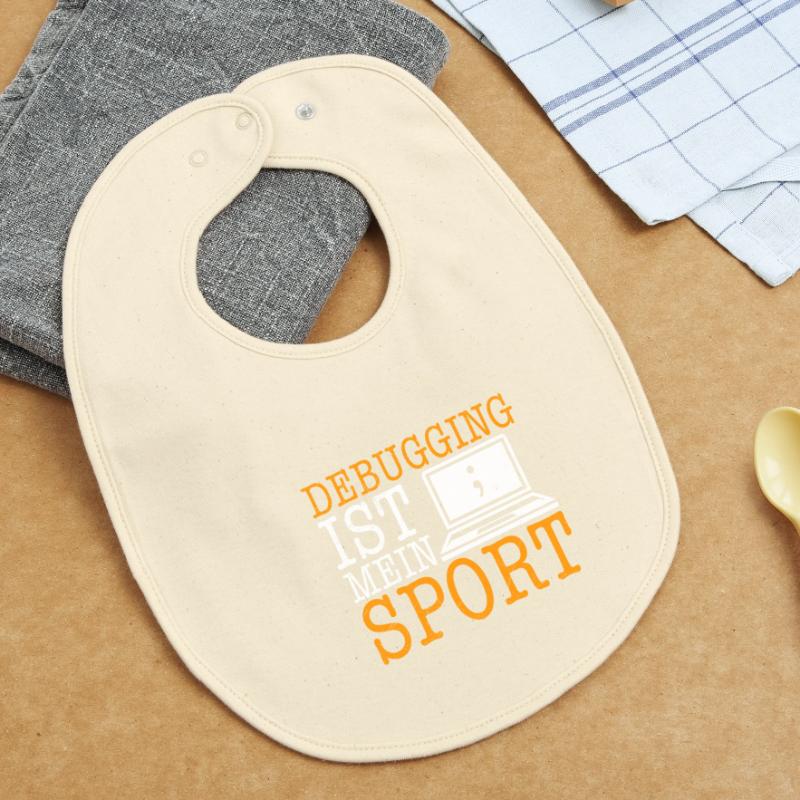 Science Coder DEBUGGING IS MY SPORT FUNNY Baby Organic Bib