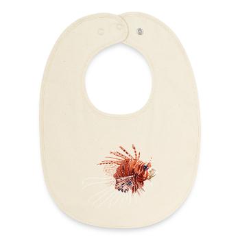 Feuerfisch Illustration - Baby Organic Lätzchen - Natur - Vorne