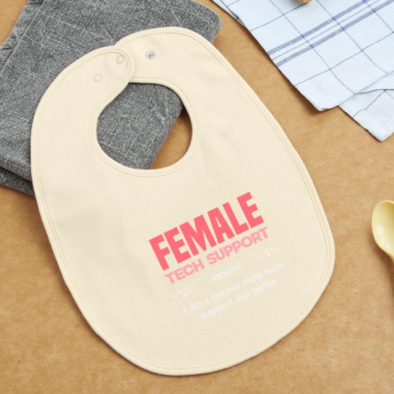 Tech Support Woman Definition IT Admin Computer Baby Organic Bib