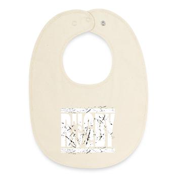 Rugby is Life - Baby Organic Bib - soft Ecru - Front
