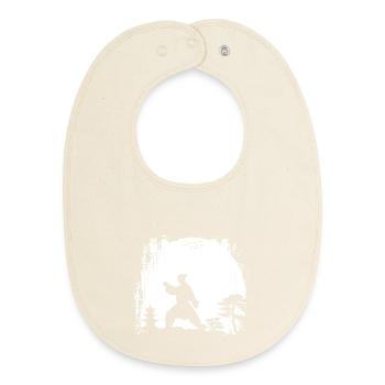 Weibliche Karateka - Baby Organic Lätzchen - Natur - Vorne