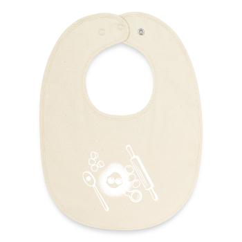 Backzutaten Zeichnung - Baby Organic Lätzchen - Natur - Vorne