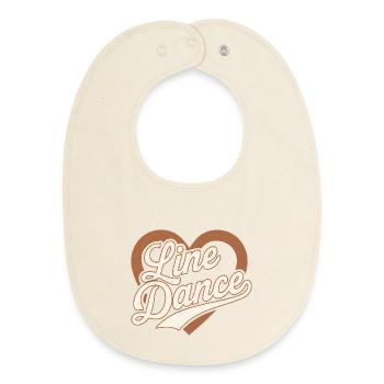 Danse en ligne - Bavoir bébé bio - écru doux - Devant