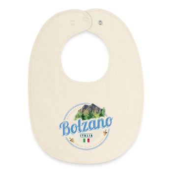 Bozen Trentino Südtirol Italien Vintage Souvenir - Baby Organic Lätzchen - Natur - Vorne