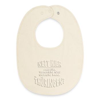 Nett hier - THÜRINGEN embossed 3D - Baby Organic Lätzchen - Natur - Vorne