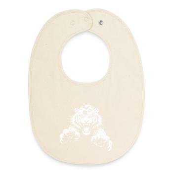 Tiger - Baby Organic Bib - soft Ecru - Front