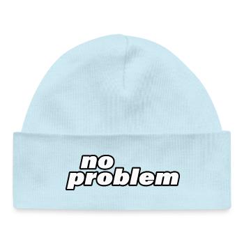 no problem - Baby Organic Beanie - powder blue - Front
